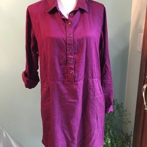 Time And Tru Shirt Dress Button Down Size M 8/10